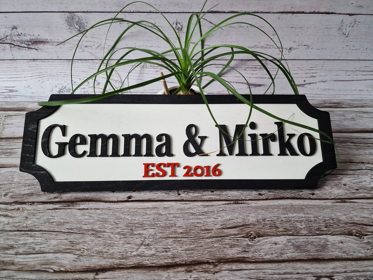 Personalized 3D Wooden Street Sign. Custom Home Sign