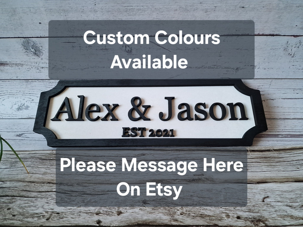 Personalized 3D Wooden Street Sign. Custom Home Sign