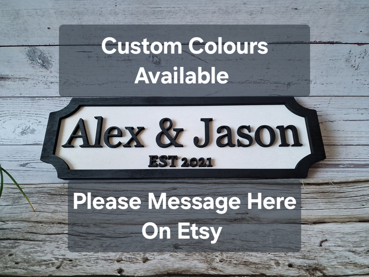 Personalized 3D Wooden Street Sign. Custom Home Sign