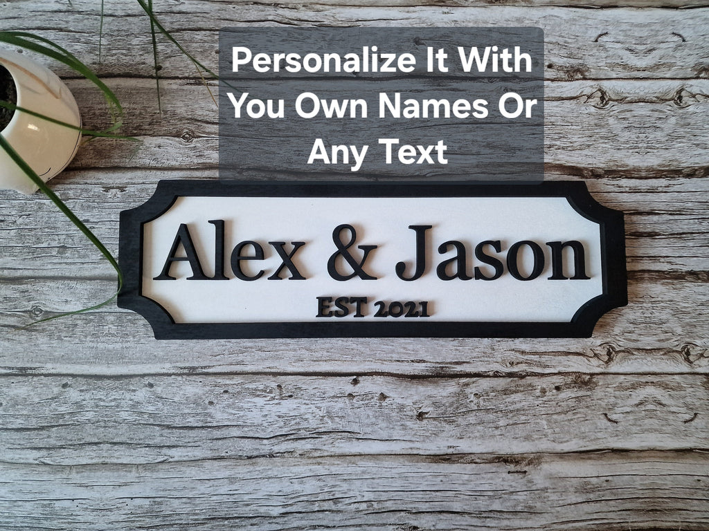 Personalized 3D Wooden Street Sign. Custom Home Sign