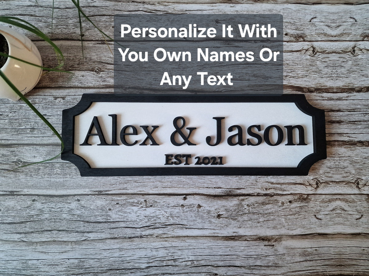 Personalized 3D Wooden Street Sign. Custom Home Sign