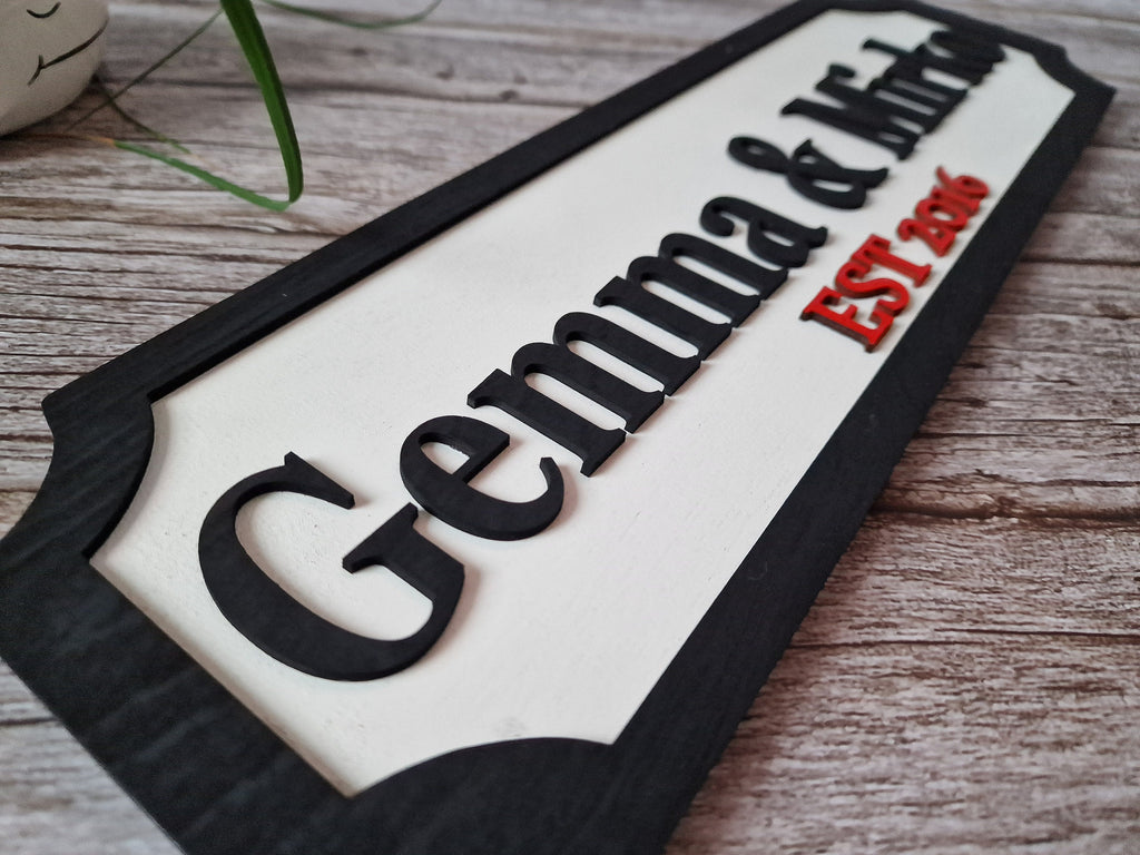 Personalized 3D Wooden Street Sign. Custom Home Sign