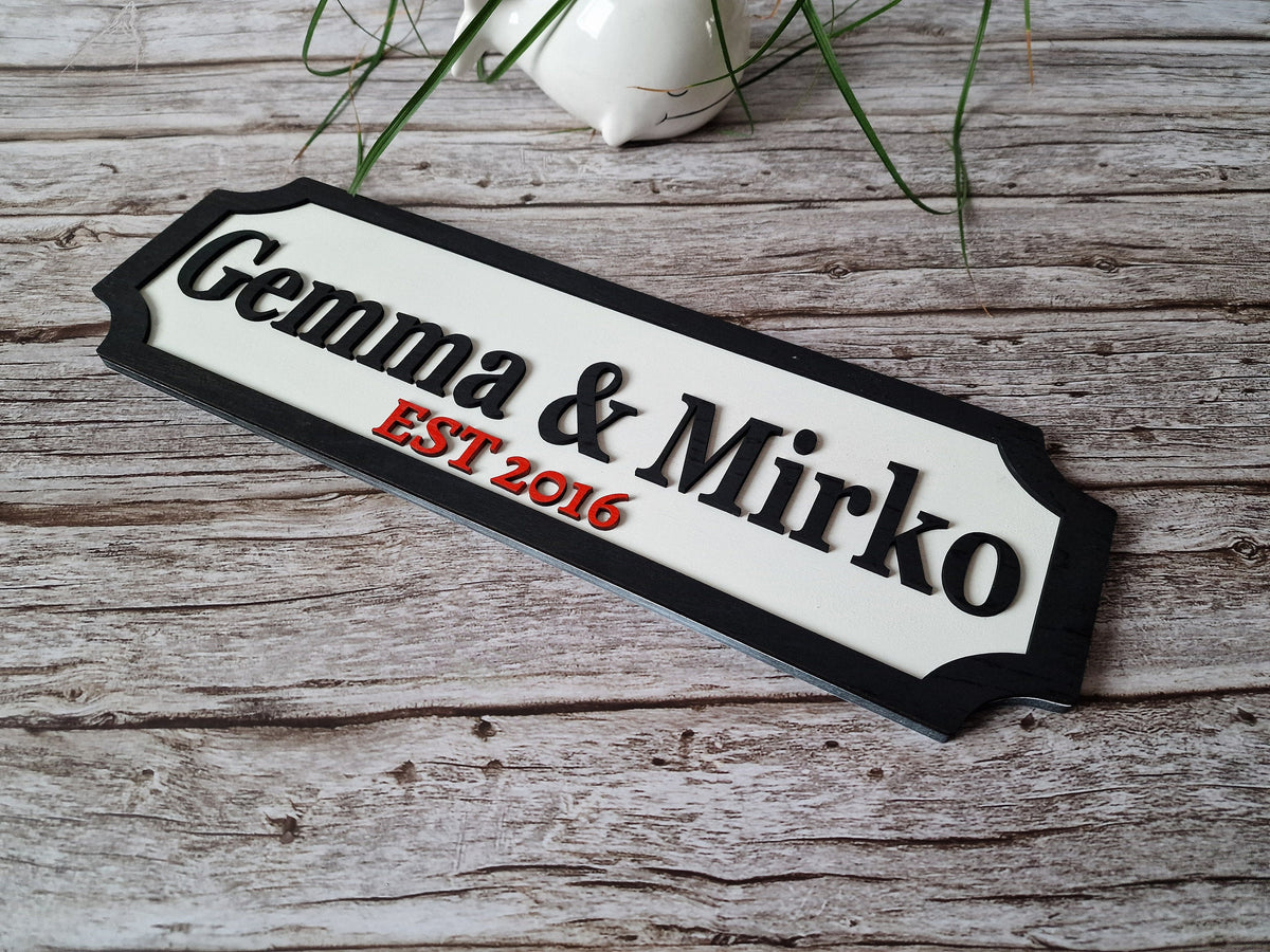 Personalized 3D Wooden Street Sign. Custom Home Sign