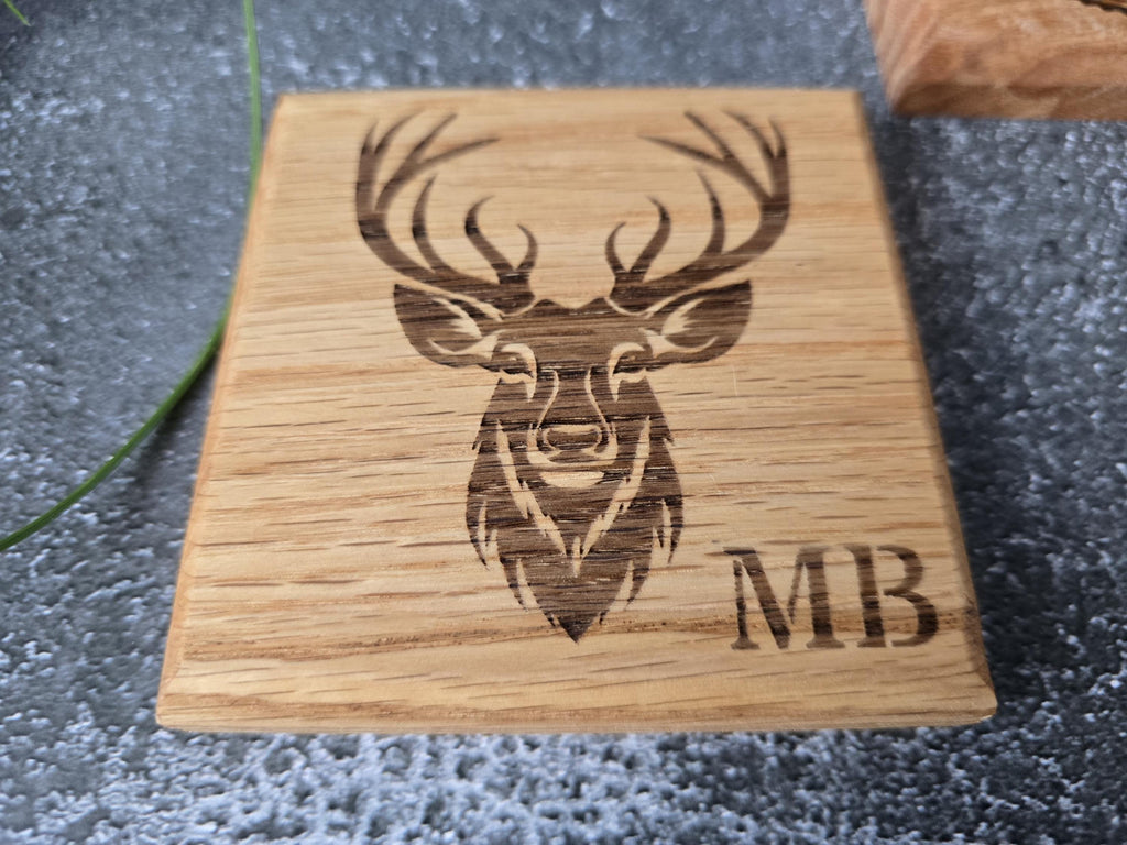 Personalised Oak Coaster