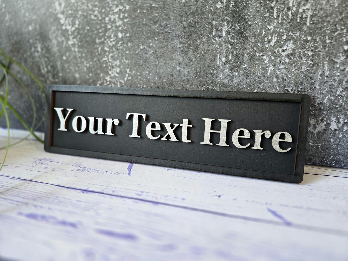 Personalised Wooden Sign: Custom Door Plaque