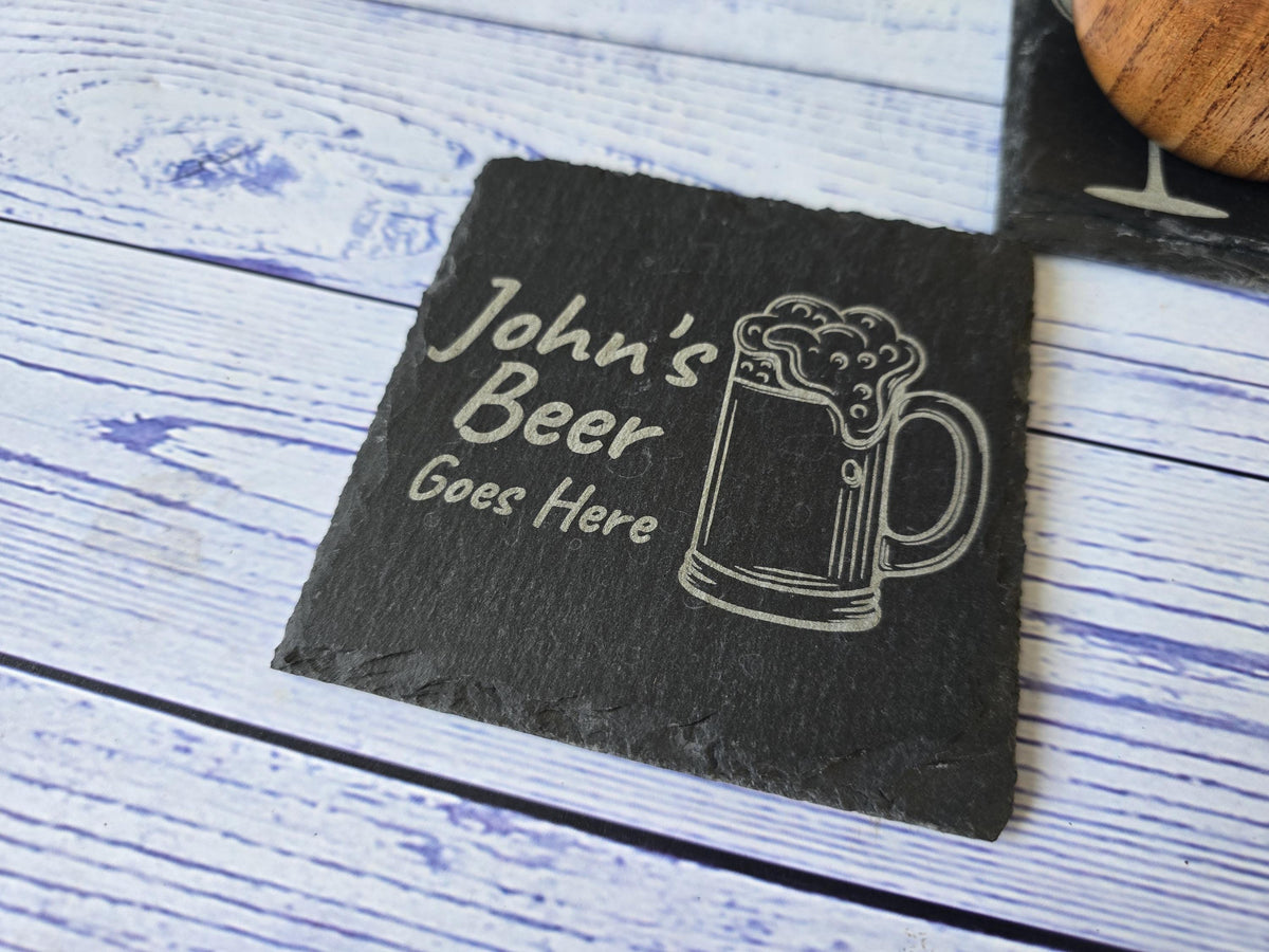 Personalised Slate Coasters – Custom Drink Coasters