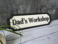 Personalized Dad's Workshop 3D Wooden Street Sign