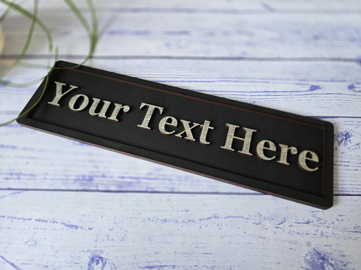 Personalised Wooden Sign: Custom Door Plaque