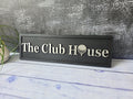 The Club House Wooden Golf Sign with 3D Raised Letters