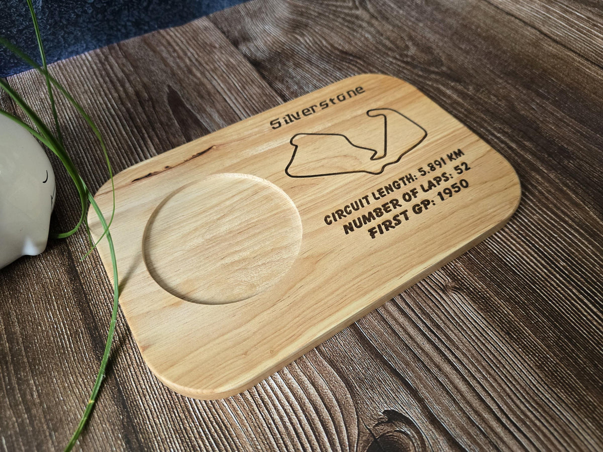 F1 Circuit Tea And Biscuits Wooden Board