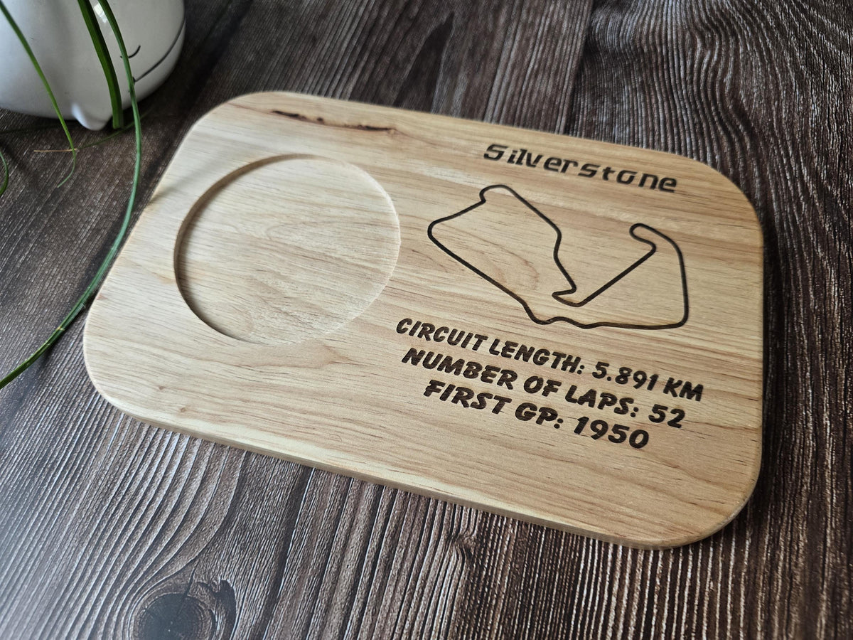 F1 Circuit Tea And Biscuits Wooden Board