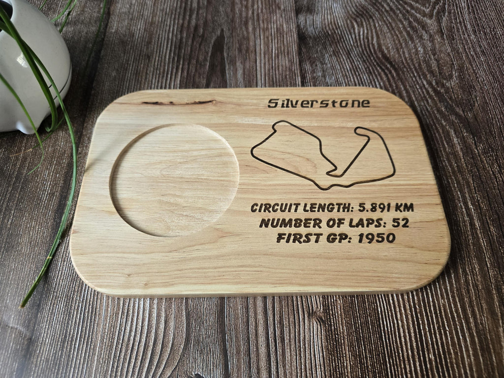 F1 Circuit Tea And Biscuits Wooden Board