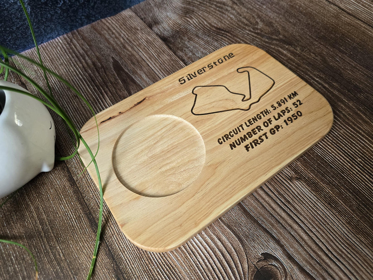 F1 Circuit Tea And Biscuits Wooden Board