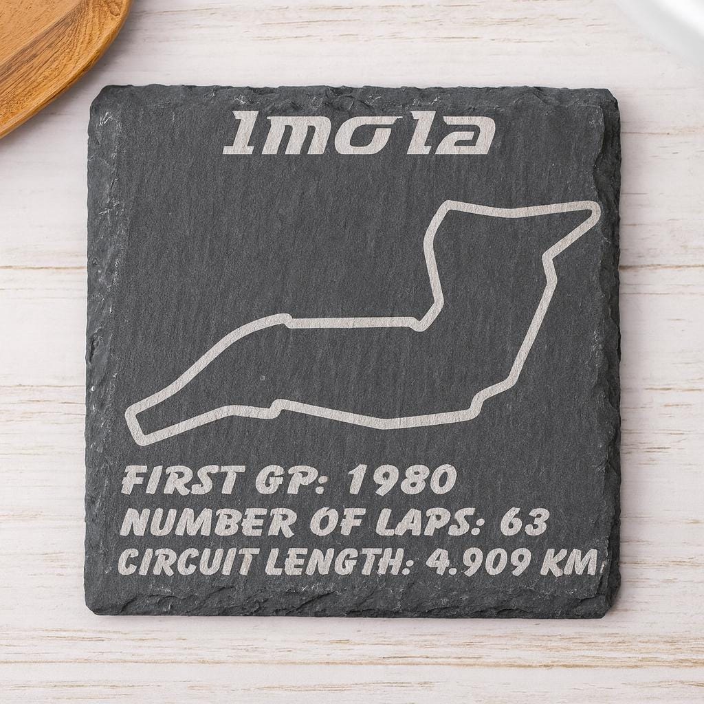 F1 Circuit Slate Coaster Set , Gifts for F1 Fans