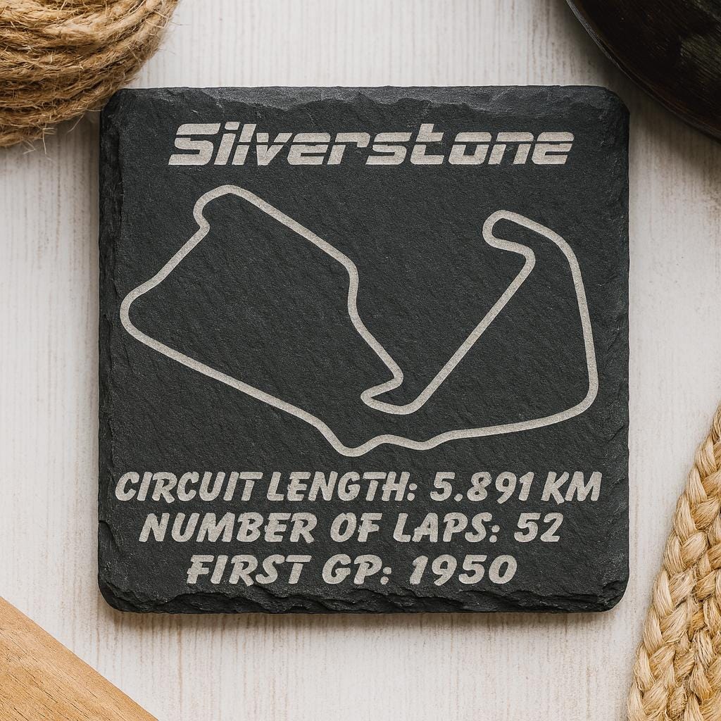 F1 Circuit Slate Coaster Set