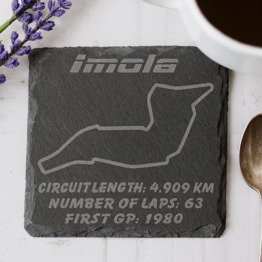 F1 Circuit Slate Coaster Set