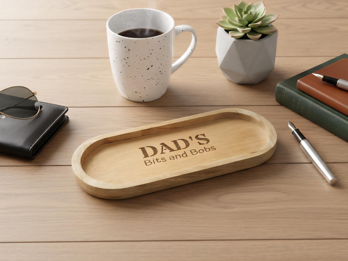 Personalized Wood Valet Tray