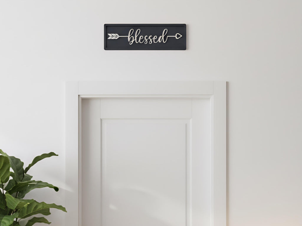 Blessed 3D Sign - Modern Farmhouse Wooden Decor