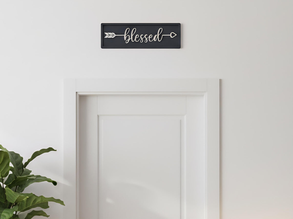 Blessed 3D Sign - Modern Farmhouse Wooden Decor