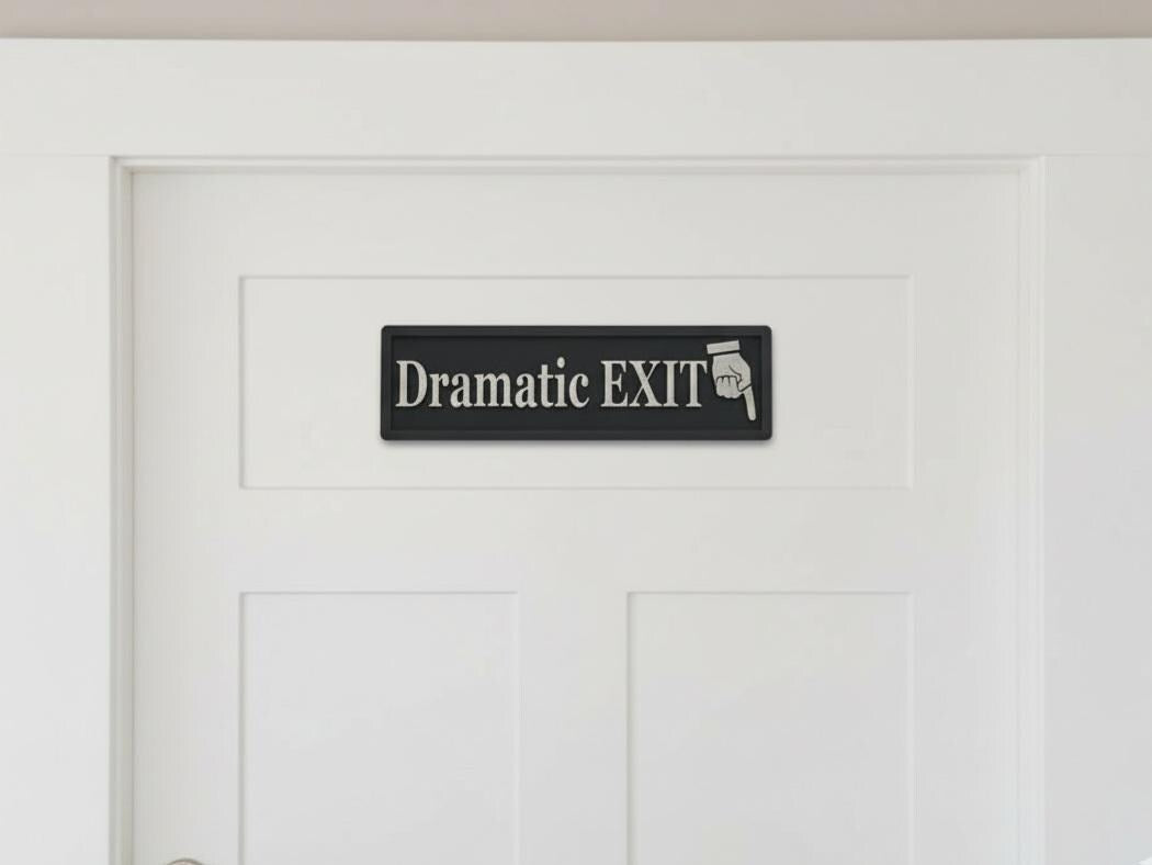 Dramatic EXIT 3D Wooden Sign