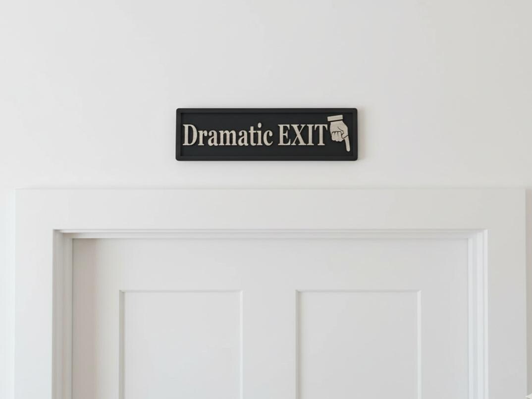 Dramatic EXIT 3D Wooden Sign