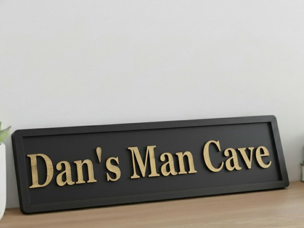 Personalized Man Cave Sign | 3D Raised Letters, Home Bar Decor