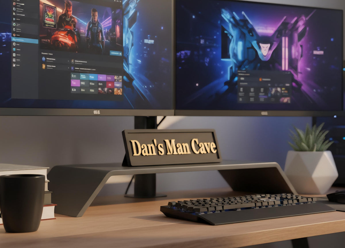 Personalized Man Cave Sign | 3D Raised Letters, Home Bar Decor