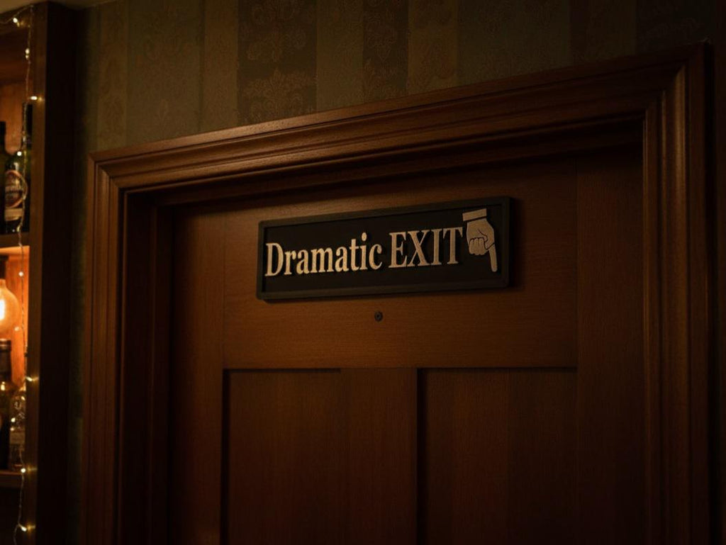 Dramatic EXIT 3D Wooden Sign