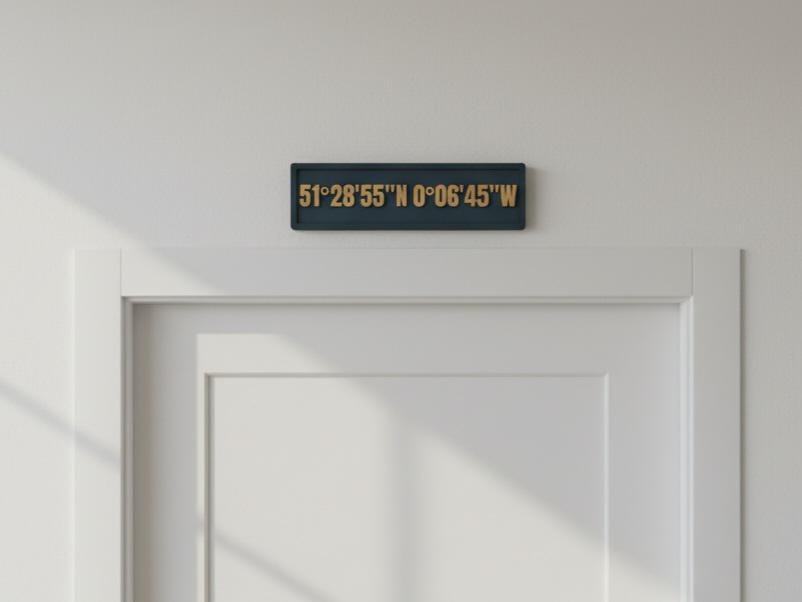 Personalised Coordinates Wooden Sign