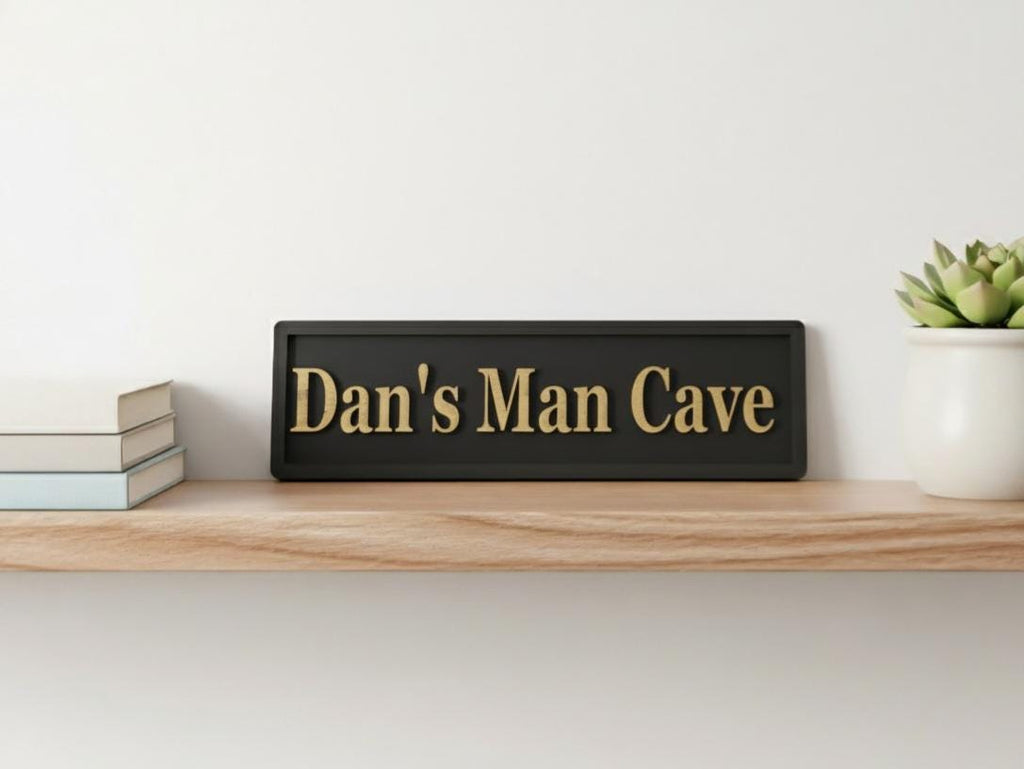 Personalized Man Cave Sign | 3D Raised Letters, Home Bar Decor