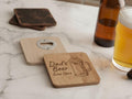 Personalized Dad Beer Coaster with Bottle Opener | Man Cave Gift