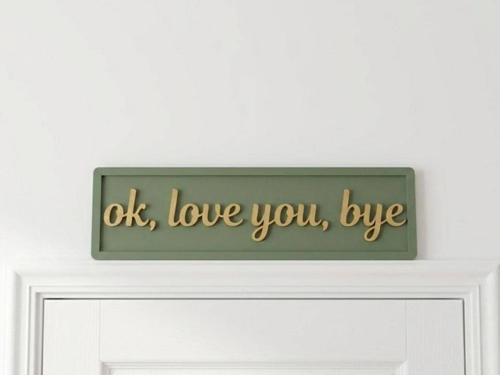 Ok, Love You, Bye Wooden Sign