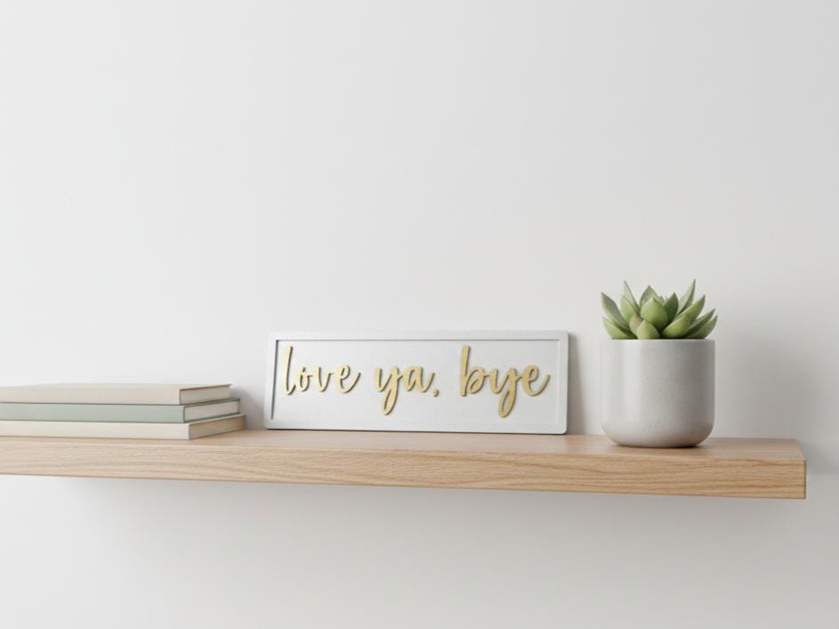Love Ya Bye Wooden Sign
