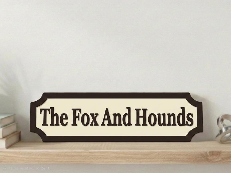 Personalised Street Sign, Vintage Style Wooden Sign, Pub Decor