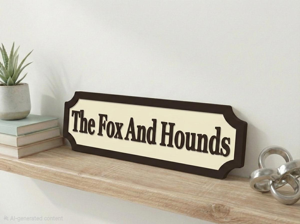 Personalised Street Sign, Vintage Style Wooden Sign, Pub Decor