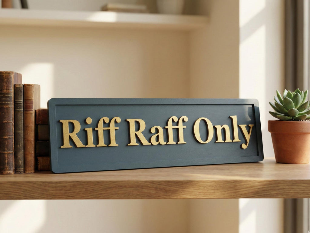Riff Raff Only 3D Wooden Sign