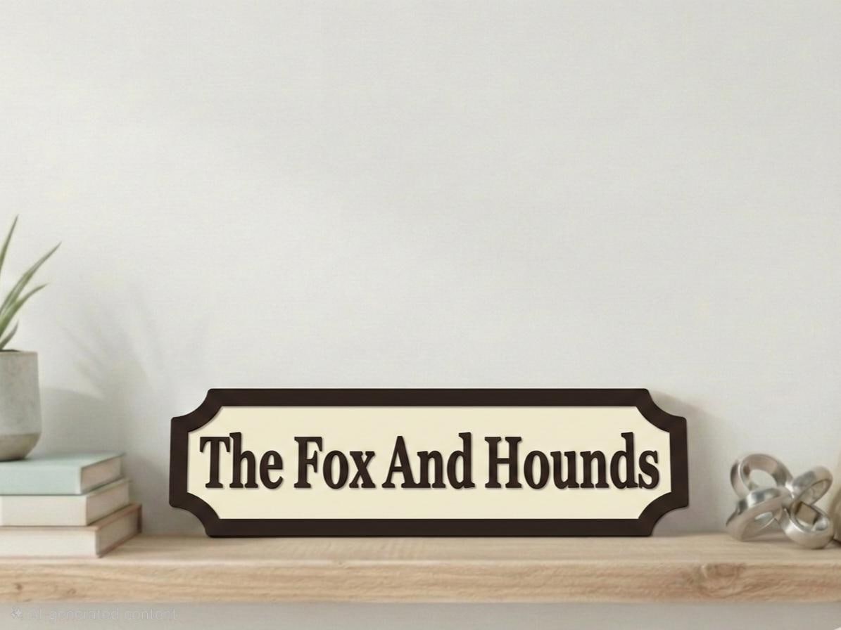 Personalised Street Sign, Vintage Style Wooden Sign, Pub Decor
