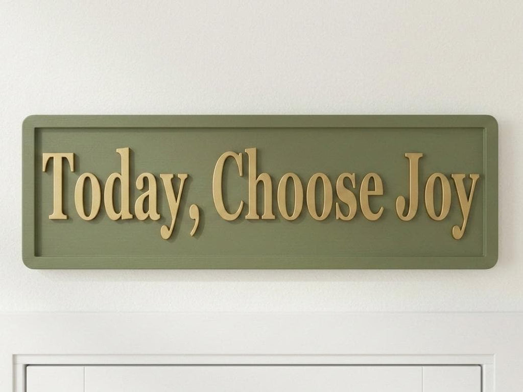 Today, Choose Joy 3D Wooden Sign