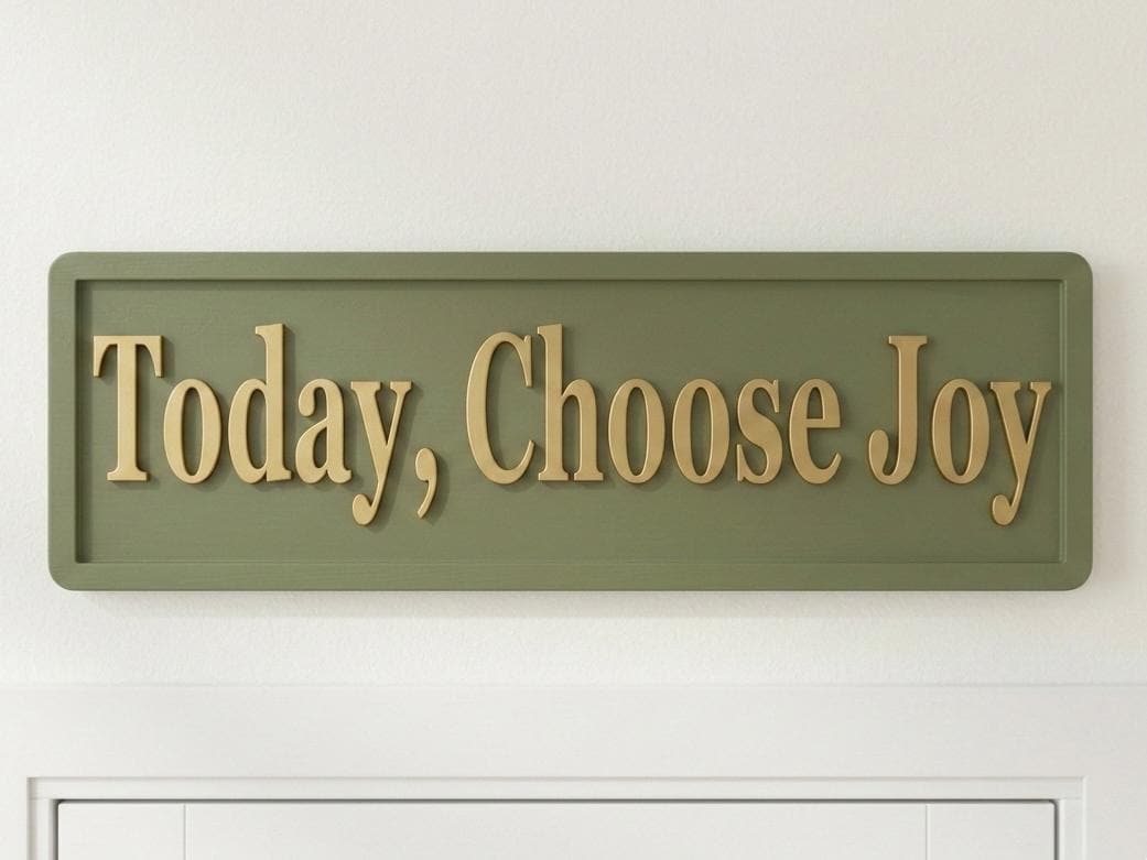 Today, Choose Joy 3D Wooden Sign