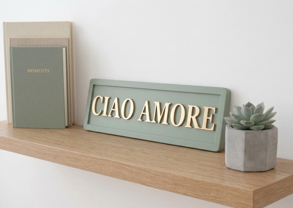 Ciao Amore Wooden Sign, Custom Wall Plaque