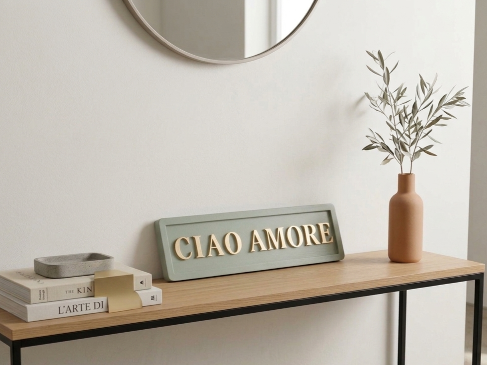 Ciao Amore Wooden Sign, Custom Wall Plaque