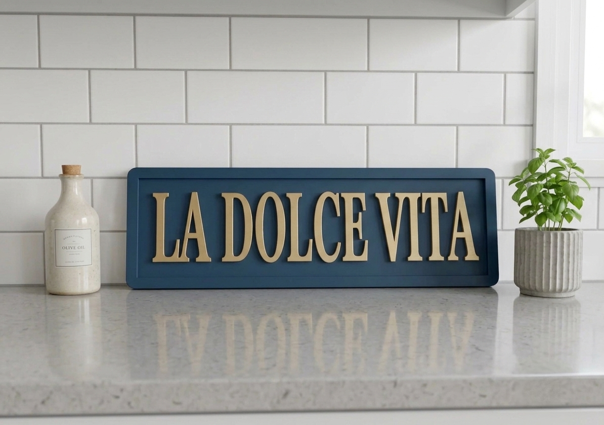 La Dolce Vita 3D Wooden Sign