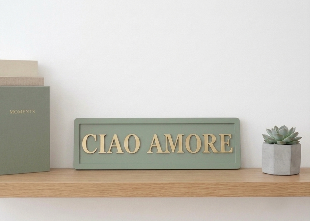Ciao Amore Wooden Sign, Custom Wall Plaque