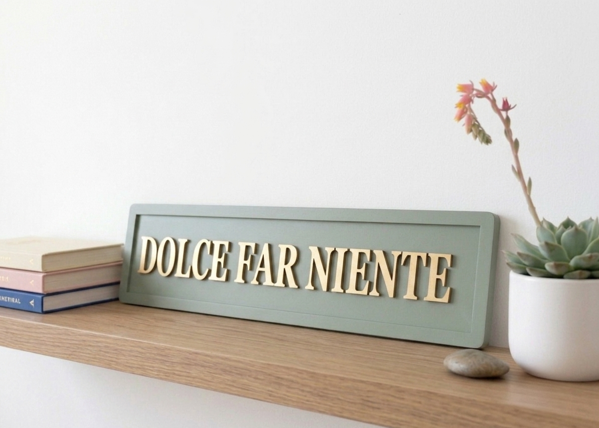 Dolce Far Niente Wooden Sign