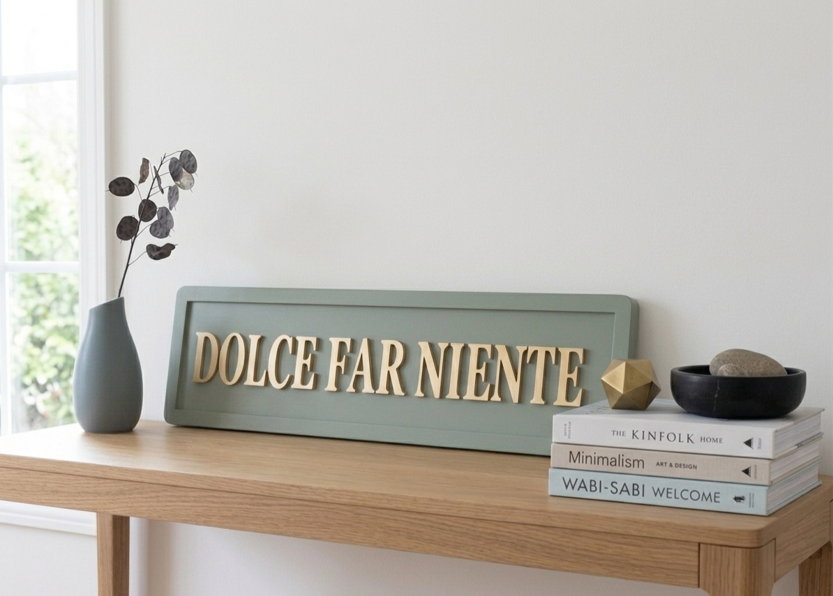 Dolce Far Niente Wooden Sign