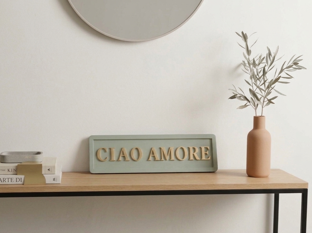 Ciao Amore Wooden Sign, Custom Wall Plaque