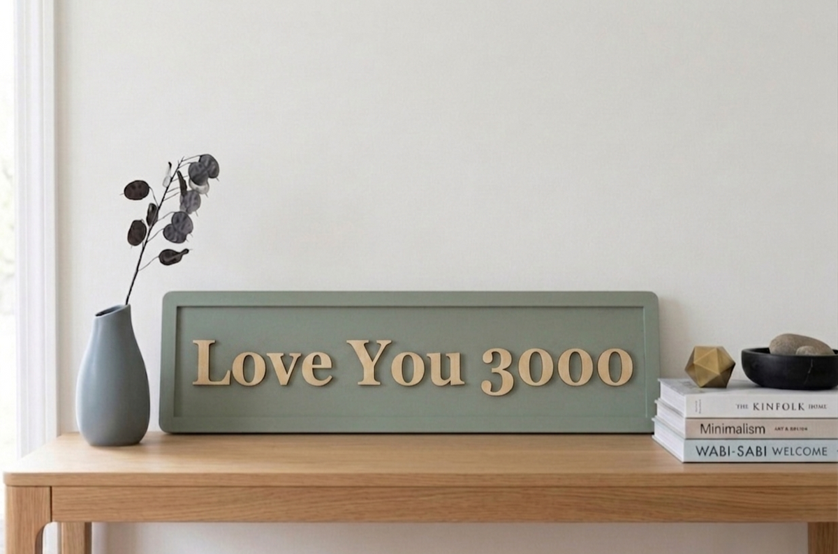 Love You 3000 Wooden Sign