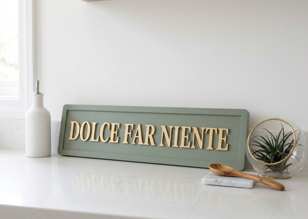 Dolce Far Niente Wooden Sign