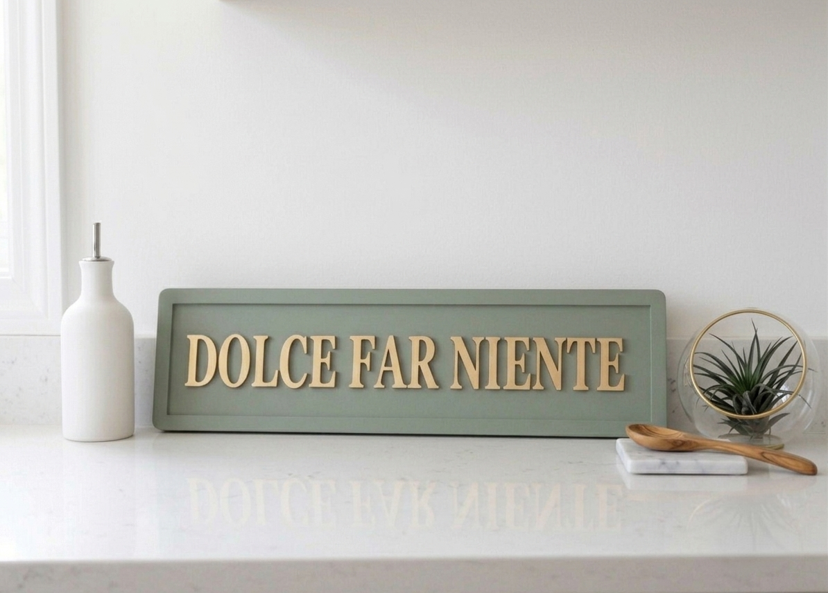 Dolce Far Niente Wooden Sign